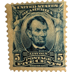 U.S. 5 Cents Abraham Lincoln Stamp – Series of 1902