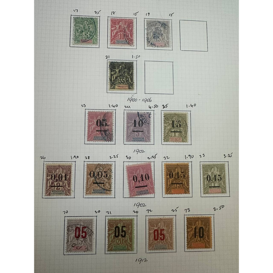 Madagascar Postage Stamps – Mixed Lot (1902–1912, Mint & Used)
