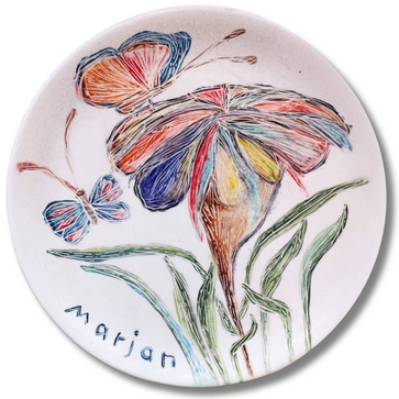 Floral Elegance Plate(Unique Artwork)