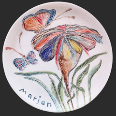 Floral Elegance Plate(Unique Artwork)