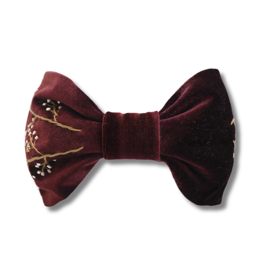 Wine Blossom Velvet,Stylish Handmade Women’s Headband – Trendy Fashion Hair Accessory