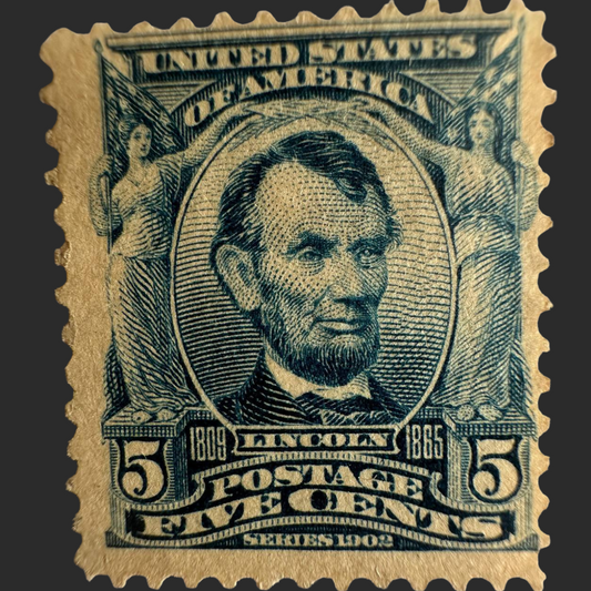 U.S. 5 Cents Abraham Lincoln Stamp – Series of 1902