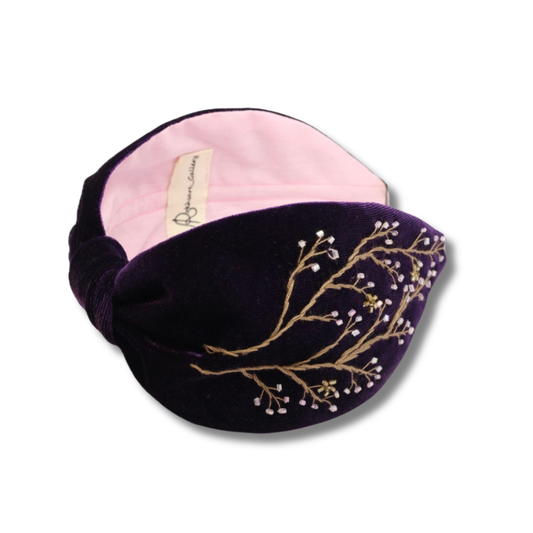 Purple Blossom Velvet,Fashion Statement Piece for Women