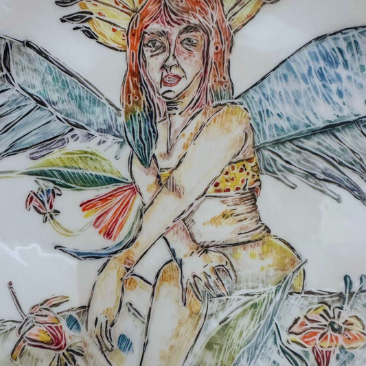 Single Edition Painted Ceramic Plate