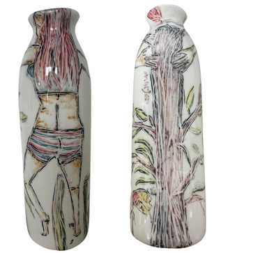Modern Ceramic Vase with Feminine Artistry