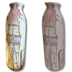 Modern Ceramic Vase with Feminine Artistry