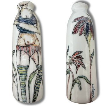 Modern Ceramic Vase with Feminine Artistry