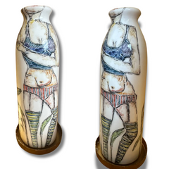 Modern Ceramic Vase with Feminine Artistry