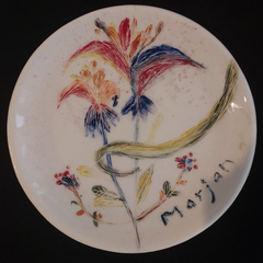 Hand Painted Plate by Marjan