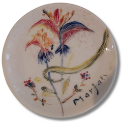 Hand Painted Plate by Marjan