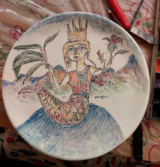 Painted Ceramic Plate (Single Edition)