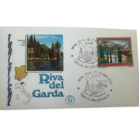 Italy First Day Cover – Riva del Garda Panoramic View (1981)