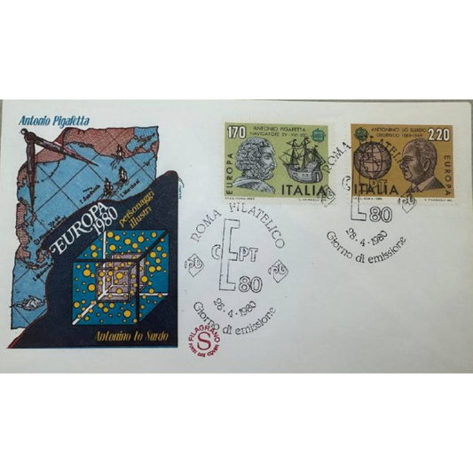 Italy First Day Cover – Europa 1980 – Antonio Pigafetta – 1980