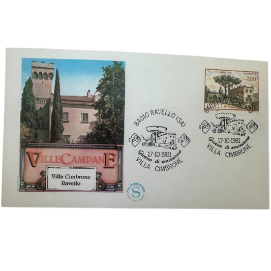 Italy First Day Cover – Villa Cimbrone, Ravello (1981)