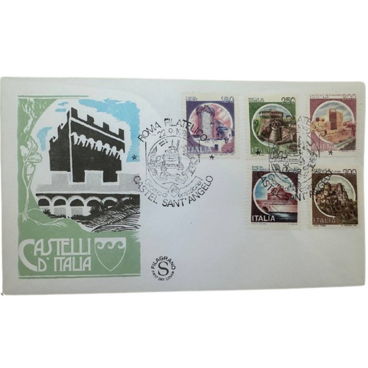 Italy First Day Cover – Castelli d’Italia Series – Castel Sant’Angelo – 1980
