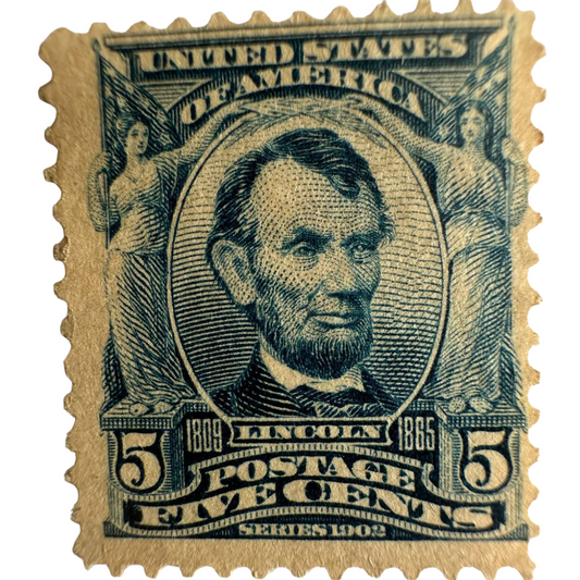 U.S. 5 Cents Abraham Lincoln Stamp – Series of 1902