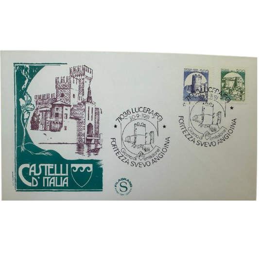 Italy First Day Cover – Castelli d’Italia, Fortezza Svevo Angioina 1981