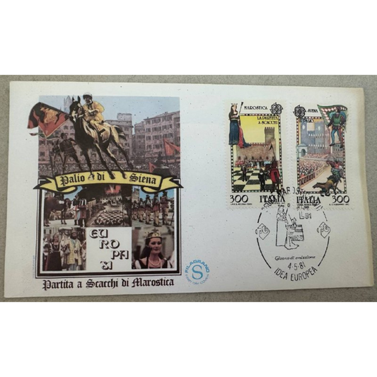 Italy First Day Cover – Europa ’81 Palio di Siena &amp; Partita a Scacchi di Marostica