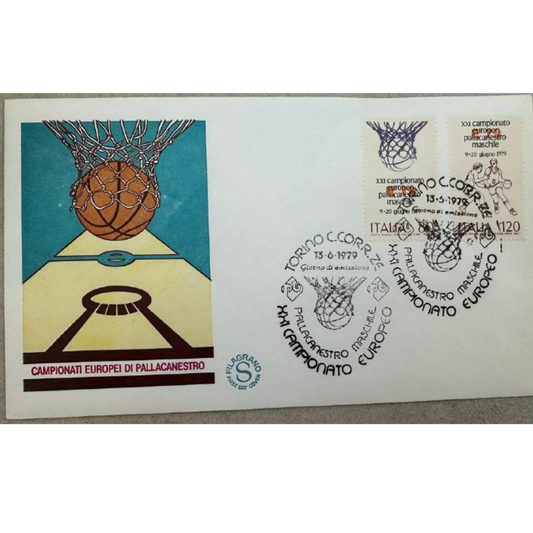 Italy First Day Cover – XXI European Basketball Championship – 1979