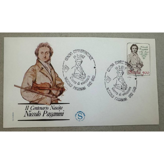 Italy First Day Cover – Bicentenary of Niccolò Paganini’s Birth