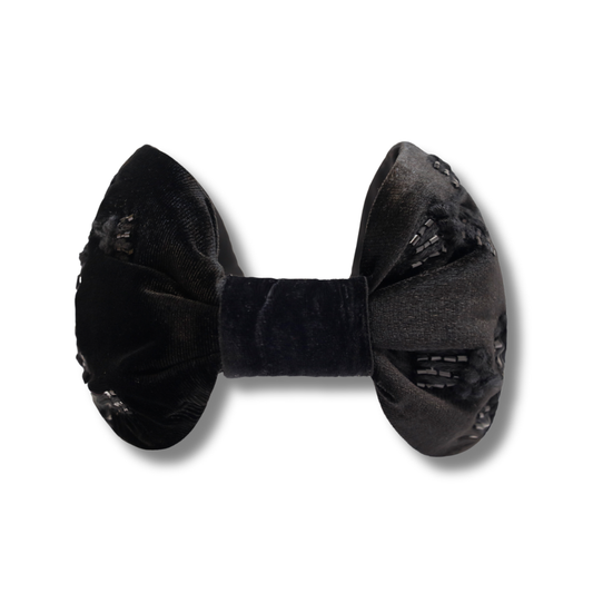 Monochrome Black Velvet,Unique Handmade Women’s Headband – Trendy, Modern & Elegant Style