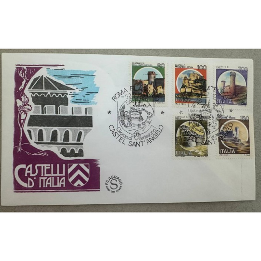 Italy First Day Cover – Castelli d’Italia Series – Castel Sant’Angelo – 1980