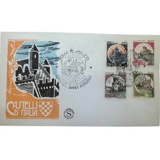 Italy First Day Cover – Castelli d’Italia Series – Castel Sant’Angelo – 1980