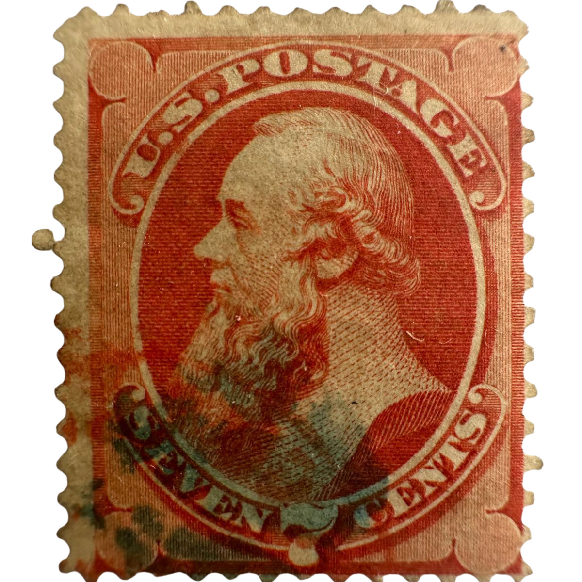 U.S. 7 Cents Edwin Stanton Stamp – Bank Note Issue