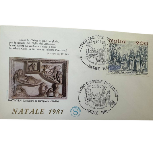 Italy First Day Cover – Natale 1981 (Nativity by Giovanni da Campione)
