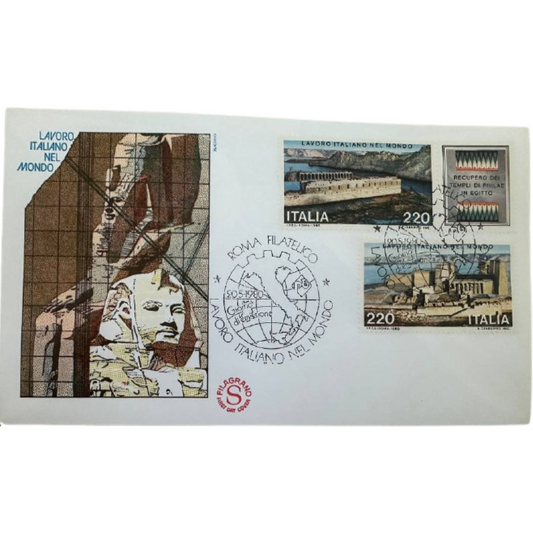 Italy First Day Cover – Lavoro Italiano nel Mondo (Italian Work in the World) – 1980