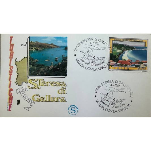 Italy First Day Cover – Tourism: Santa Teresa di Gallura – 1981