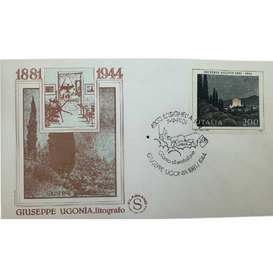 Italy First Day Cover – Giuseppe Ugonia (Lithographer) – 1981
