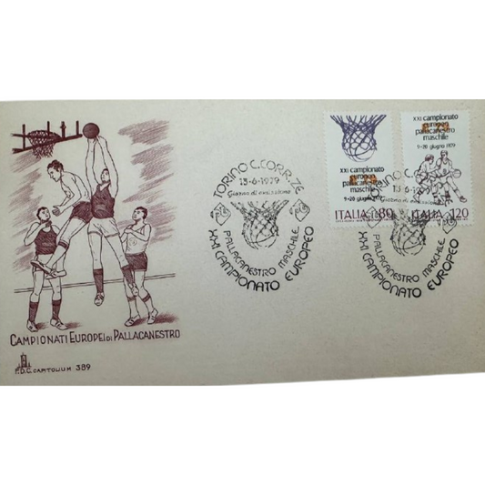 Italy First Day Cover – XXI European Basketball Championship – 1979