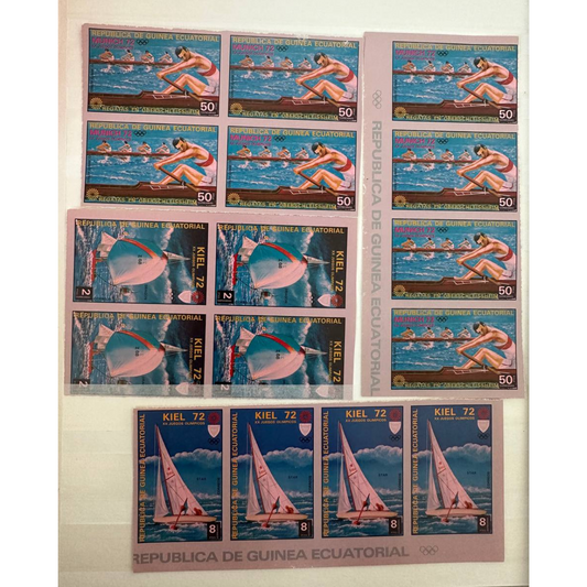 Equatorial Guinea – Munich 1972 Olympic Games – Sailing &amp; Rowing Stamps
