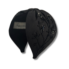 Black Diamond Headband,Unique Handmade Women’s Headband – Trendy, Modern & Elegant Style