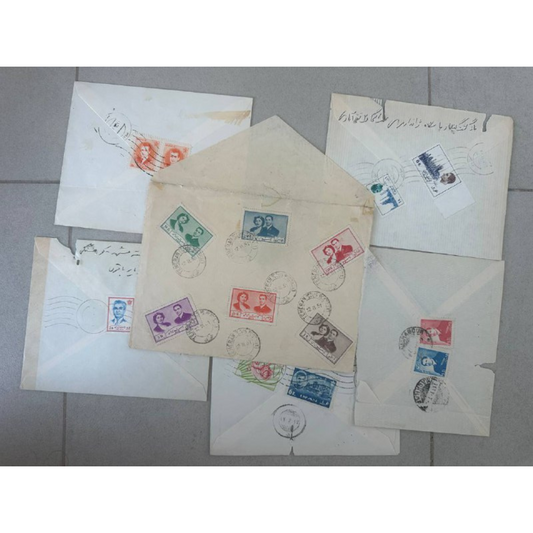 MID EAST Postal Covers – Lot of 6 (Used, 1950s–1960s)