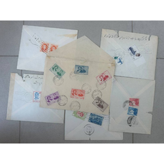 MID EAST Postal Covers – Lot of 6 (Used, 1950s–1960s)