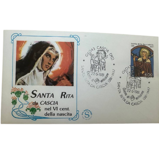 Italy First Day Cover – 600th Birth Anniversary of Santa Rita da Cascia 1981