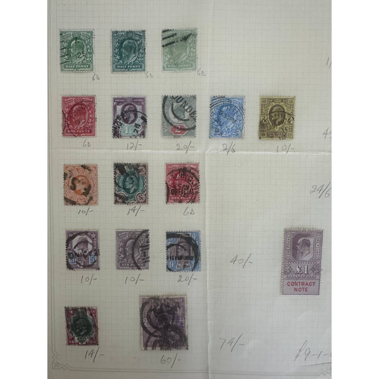 Great Britain Postage Stamps – Victorian & Early 20th Century Lot (Used)