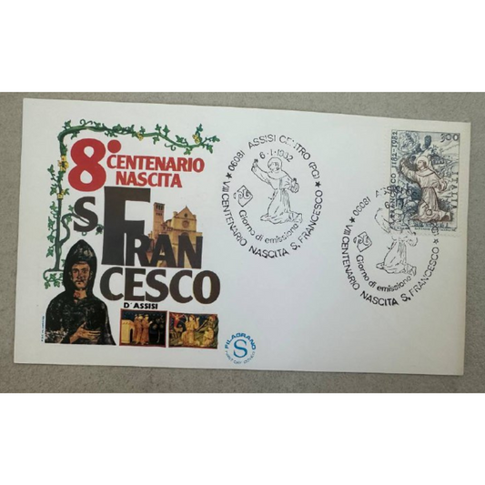 Italy First Day Cover – 8th Centenary of the Birth of Saint Francis of Assisi
