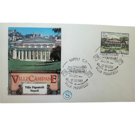 Italy First Day Cover – Villa Pignatelli, Napoli (1981)