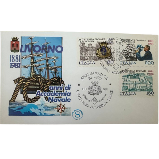 Italy First Day Cover – Centenary of the Naval Academy of Livorno (1981)