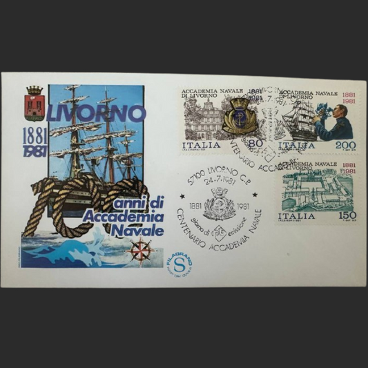 Italy First Day Cover – Centenary of the Naval Academy of Livorno (1981)