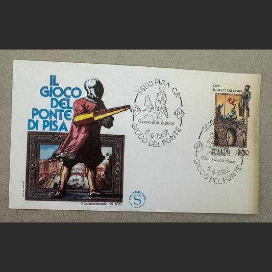 Italy First Day Cover – Il Gioco del Ponte di Pisa 1982
