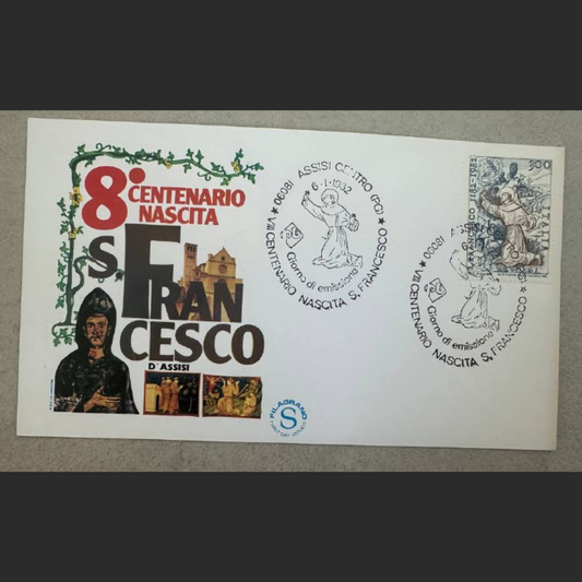 Italy First Day Cover – 8th Centenary of the Birth of Saint Francis of Assisi