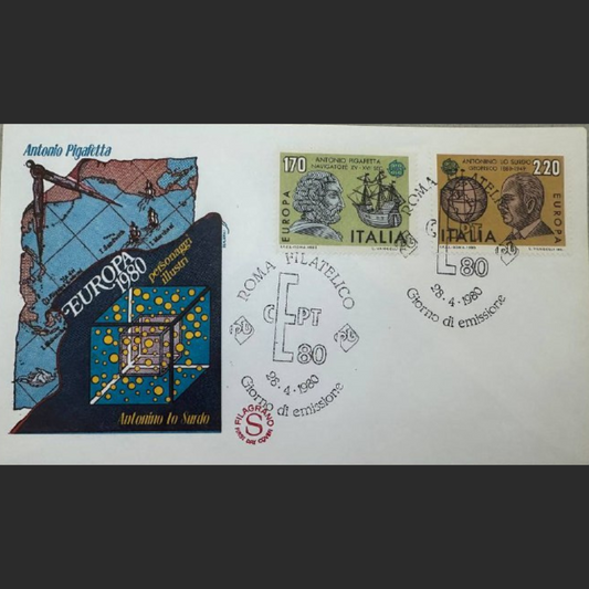 Italy First Day Cover – Europa 1980 – Antonio Pigafetta – 1980