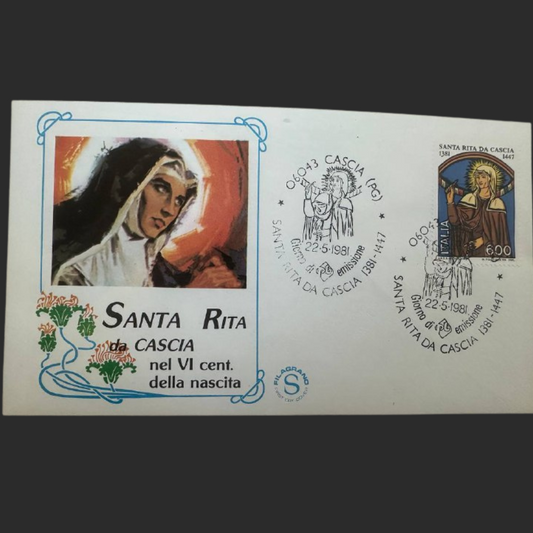Italy First Day Cover – 600th Birth Anniversary of Santa Rita da Cascia 1981