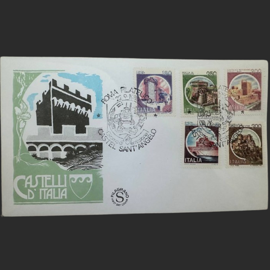 Italy First Day Cover – Castelli d’Italia Series – Castel Sant’Angelo – 1980