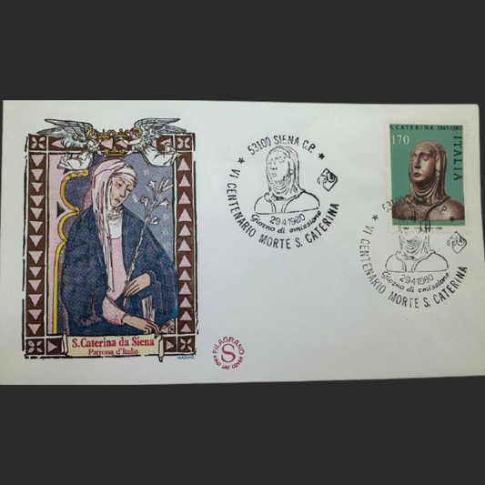 Italy First Day Cover – VI Centenario della Morte di Santa Caterina da Siena – 1980