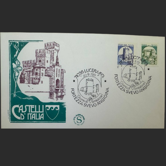 Italy First Day Cover – Castelli d’Italia, Fortezza Svevo Angioina 1981
